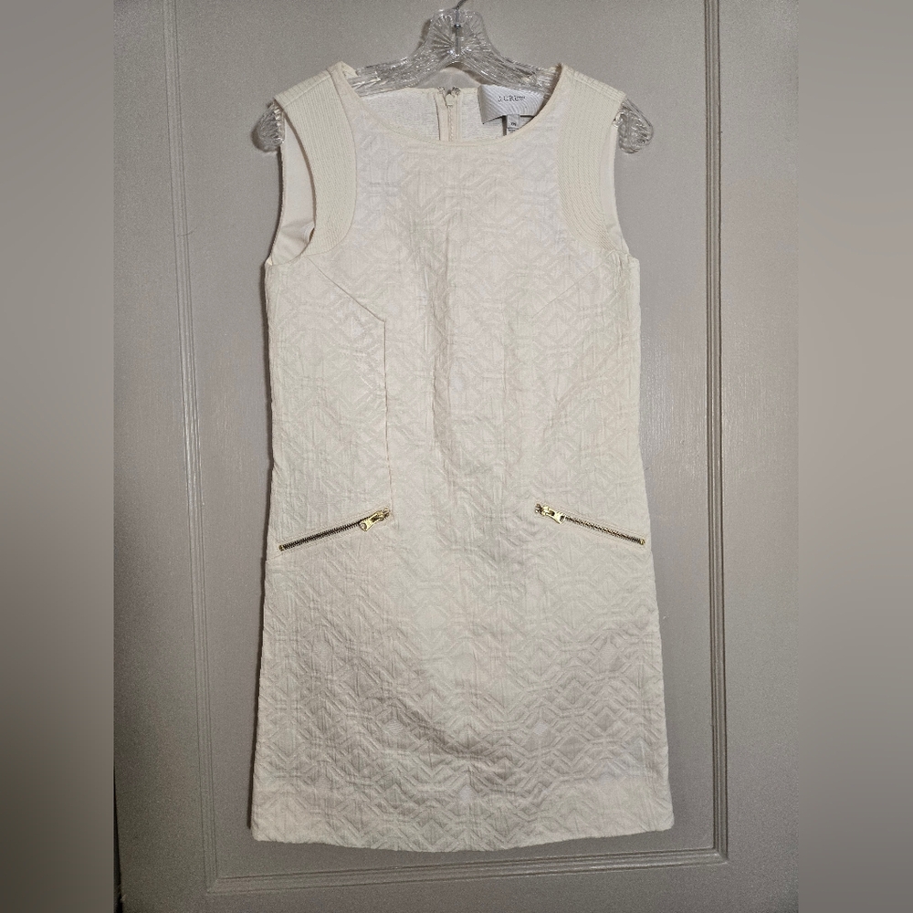 J. Crew Cream Textured Mini Dress